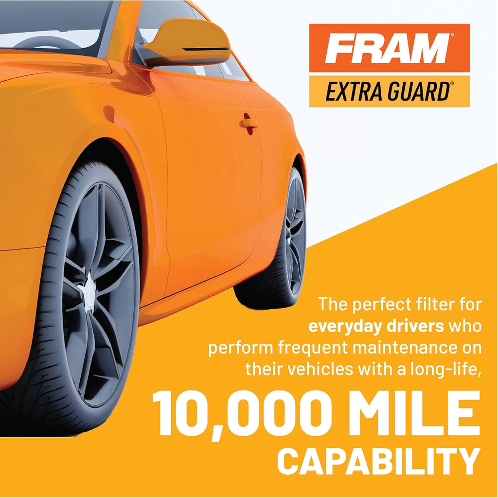 FRAM Extra Guard PH10060 10K Mile Change Automotive Replacement Interval Spin-On Engine Oil Filter for Select Vehicle Model Years, Vehicle Engine Protection Oil Filter for Everyday Drivers