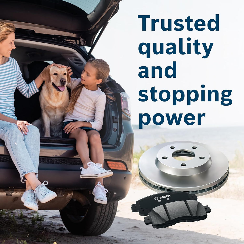 BOSCH BC606 QuietCast Premium Ceramic Disc Brake Pad Set - Compatible with Select Lexus GX460, GX470, LX450; Toyota 4Runner, FJ Cruiser, Land Cruiser, Sequoia; REAR