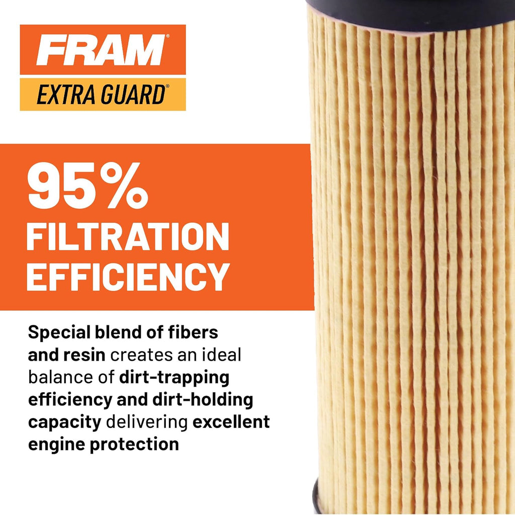 FRAM Extra Guard CH11665 10K Mile Change Automotive Replacement Interval Spin-On Engine Oil Filter for Select Vehicle Model Years, Vehicle Engine Protection Oil Filter for Everyday Drivers
