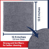 USANOOKS Microfiber Cleaning Cloth Grey - 12 Pcs (12.5"x12.5") - High Performance - 1200 Washes, Ultra Absorbent Microfiber Towel Weave Grime & Liquid for Streak-Free Mirror Shine - Car Washing Cloth