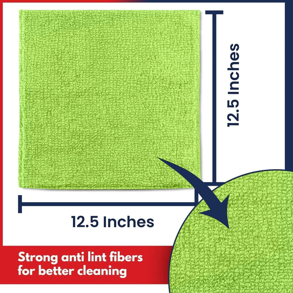 USANOOKS Microfiber Cleaning Cloth Grey - 12 Pcs (12.5"x12.5") - High Performance - 1200 Washes, Ultra Absorbent Microfiber Towel Weave Grime & Liquid for Streak-Free Mirror Shine - Car Washing Cloth
