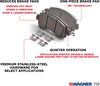 Wagner QuickStop ZD866 Front Disc Brake Pad Set Ceramic for Jeep Patriot