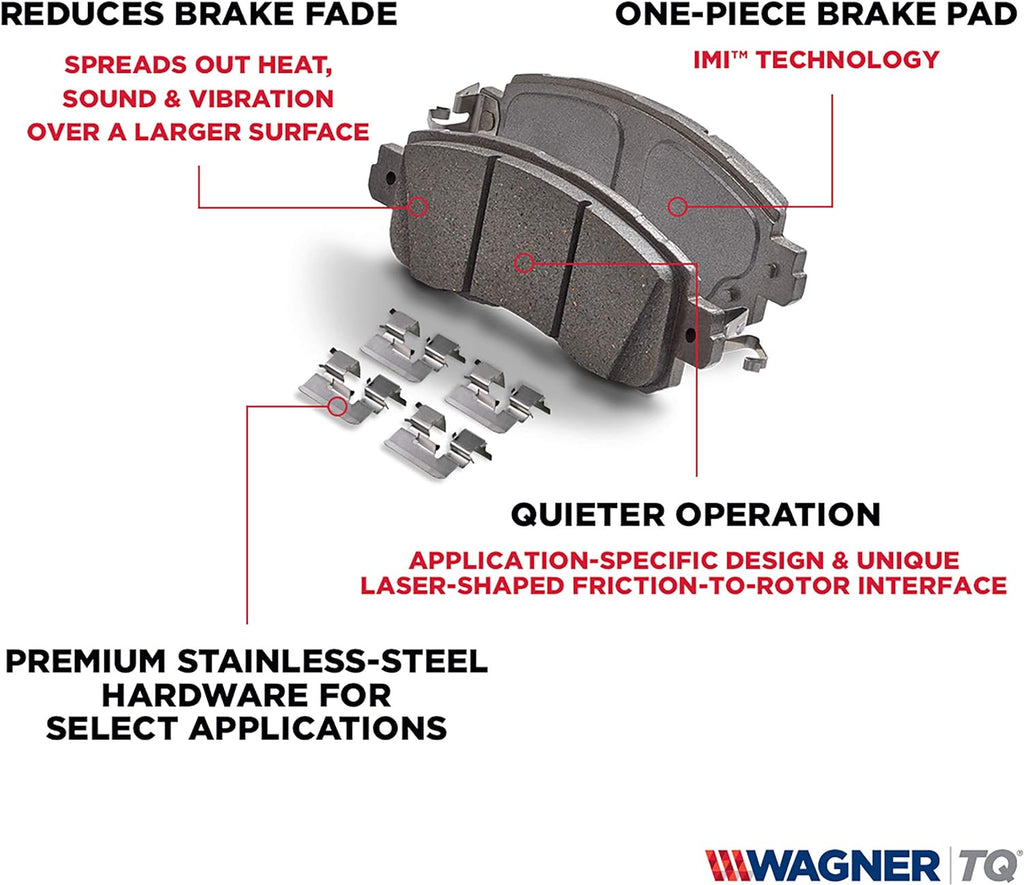 Wagner QuickStop ZD866 Front Disc Brake Pad Set Ceramic for Jeep Patriot
