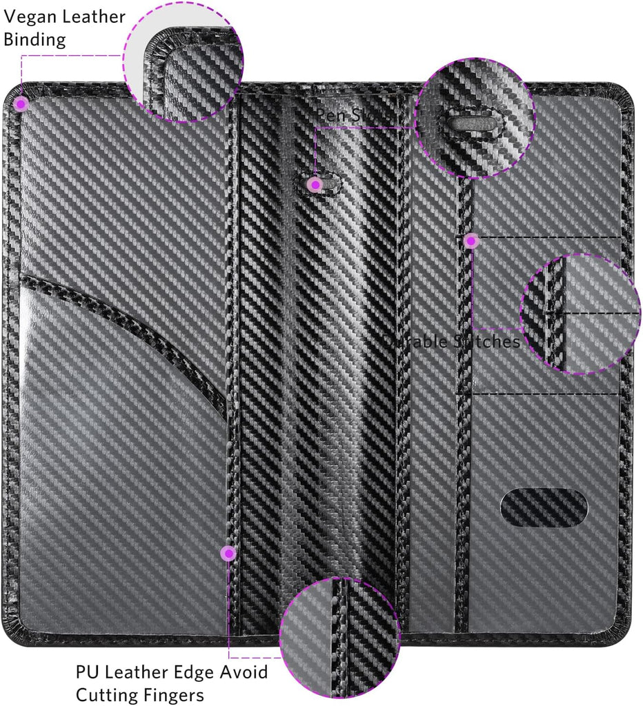 CoBak Car Registration and Insurance Holder - Vehicle Glove Box Car Organizer, Auto Truck Comparment Accessories Case for Essential Document, Driver License, Cards