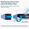 Camco Tastepure RV Water Filter - New & Advanced RV Inline Water Filter with Flexible Hose Protector - GAC & KDF Filtration - Made in USA - Camping Essentials for Fresh Drinking Water (40043)