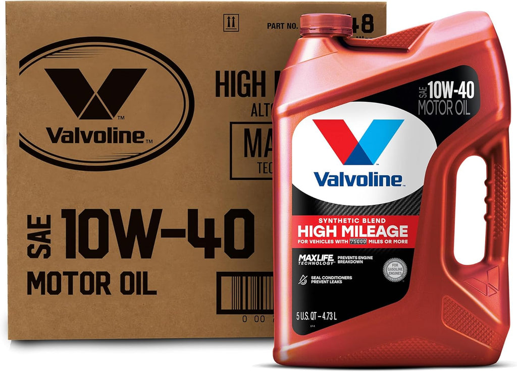 Valvoline High Mileage with MaxLife Technology SAE 5W-30 Synthetic Blend Motor Oil 5 QT