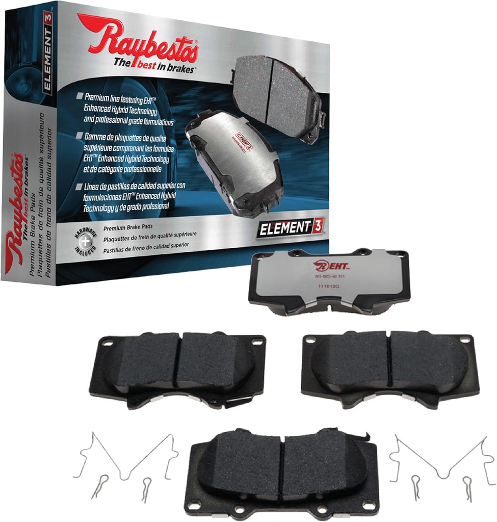 Raybestos Element3 EHTTM Automotive Replacement Front Brake Pad for Select Toyota (4Runner, FJ Cruiser, Sequoia, Tacoma, Tundra), Lexus (GX460,GX470) (EHT976H)