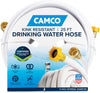 Camco TastePURE 25-Ft Water Hose - RV Drinking Water Hose Contains No Lead, No BPA & No Phthalate - Features Diamond-Hatch Reinforced PVC Design - 5/8” Inside Diameter, Made in the USA (22783)