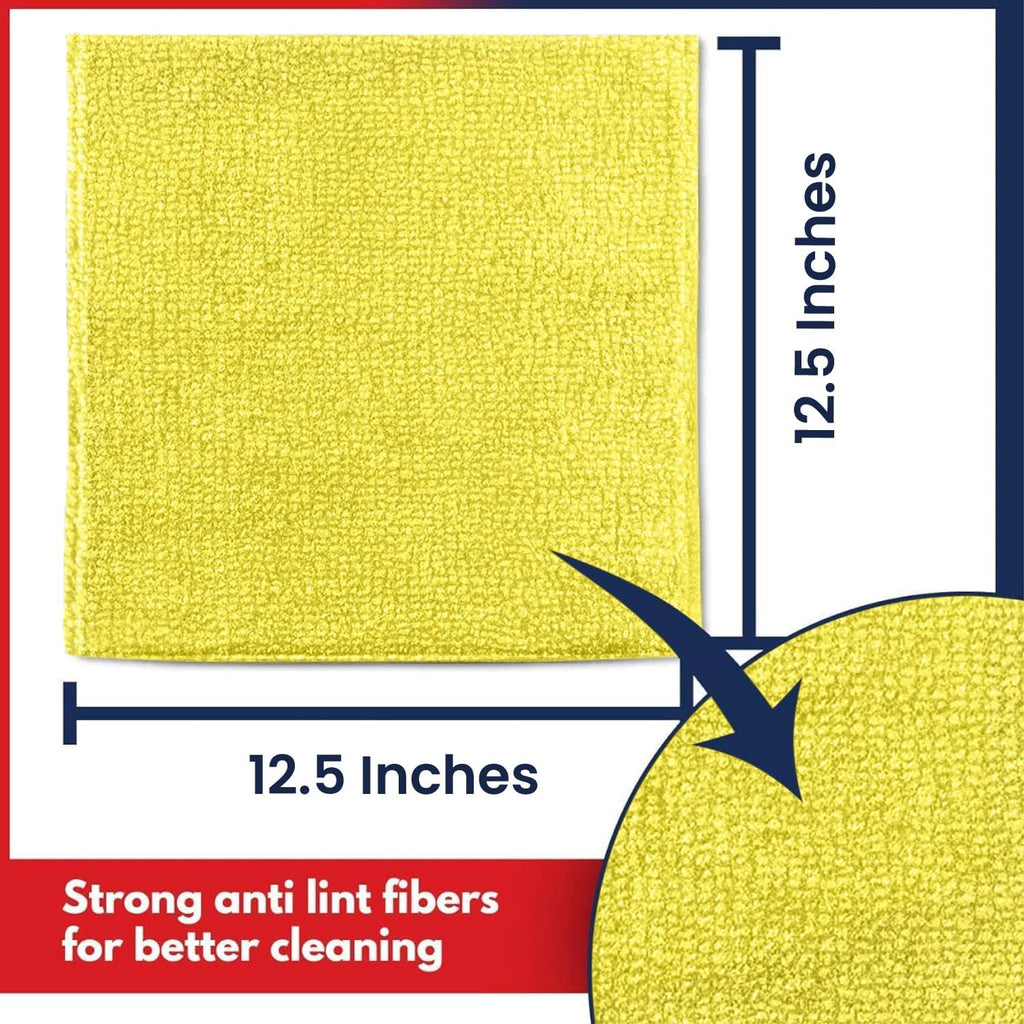 USANOOKS Microfiber Cleaning Cloth Grey - 12 Pcs (12.5"x12.5") - High Performance - 1200 Washes, Ultra Absorbent Microfiber Towel Weave Grime & Liquid for Streak-Free Mirror Shine - Car Washing Cloth