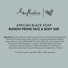 SheaMoisture Face and Body Bar for Oily, Blemish-Prone Skin African Black Soap Paraben Free 3.5 oz 4 Count, facial cleanser