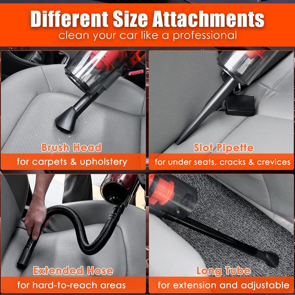 Viewsun 17pcs Car Cleaning Kit, Pink Car Interior Detailing Kit with High Power Handheld Vacuum, Detailing Brush Set, Windshield Cleaner, Cleaning Gel, Complete Auto Accessories for Women Gift