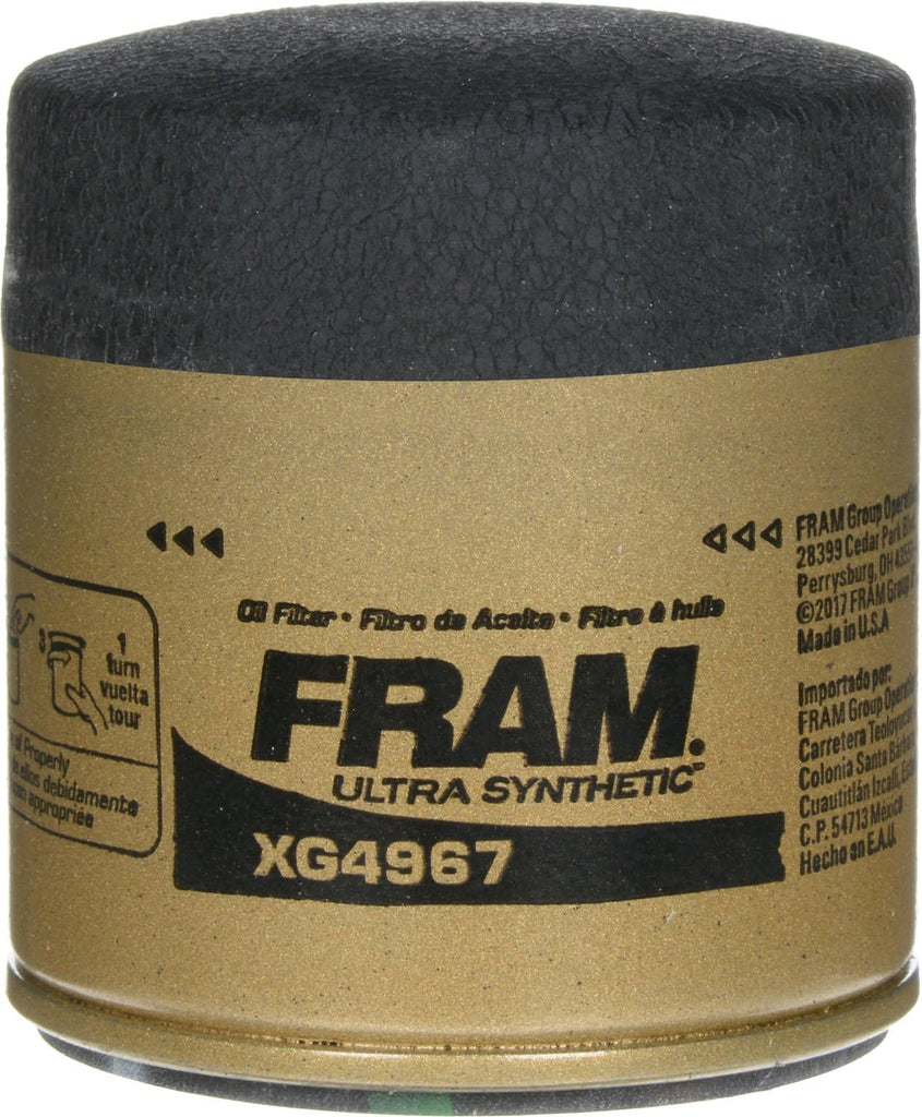FRAM Extra Guard PH4967 10K Mile Change Automotive Replacement Interval Spin-On Engine Oil Filter for Select Vehicle Model Years, Vehicle Engine Protection Oil Filter for Everyday Drivers