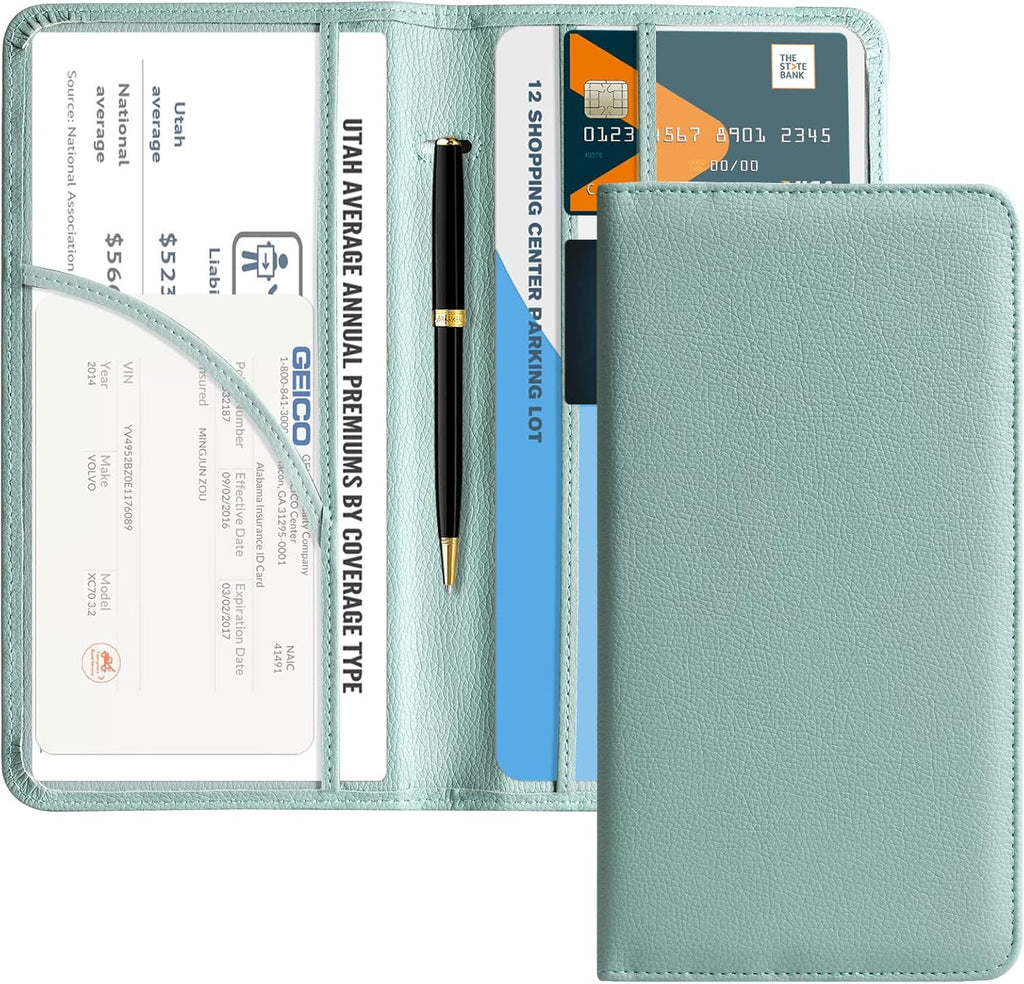 CoBak Car Registration and Insurance Holder - Vehicle Glove Box Car Organizer, Auto Truck Comparment Accessories Case for Essential Document, Driver License, Cards