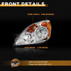 for 2005-2006 Honda CR-V 4-Door Sport Utility Headlights for 2005 2006 Honda CRV Pair Headlamp Chrome Housing Amber Reflector Left+Right Side