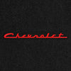 Lloyd Luxe Front & Rear Mats for '69-71 Chevy Bel Air W/Red on Black Chevy