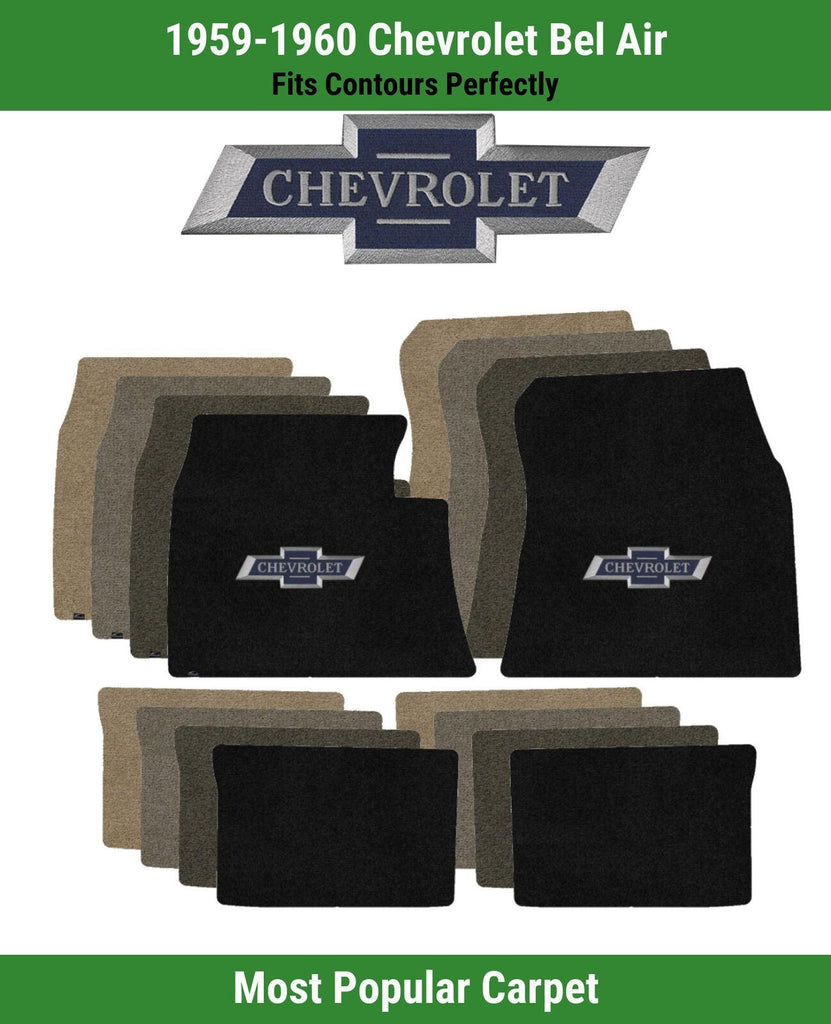 Lloyd Ultimat Front & Rear Mats for '59-60 Chevy Bel Air W/Centennial Bowtie