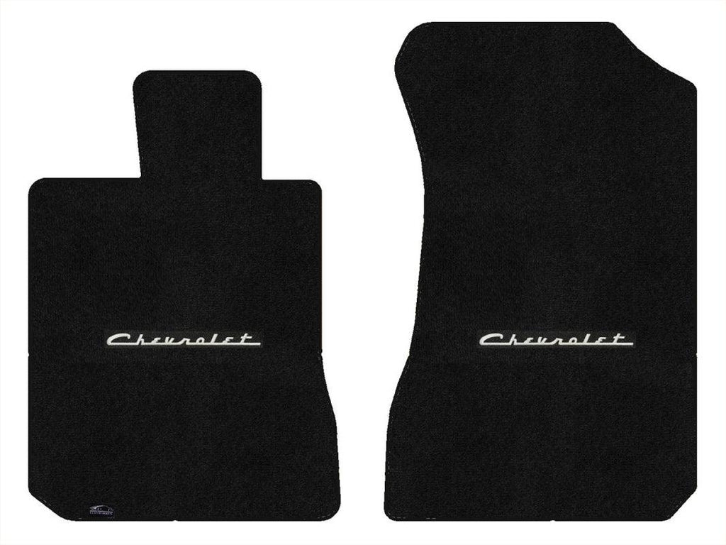 Lloyd Ultimat Front Carpet Mats for '69-71 Chevy Bel Air W/Silver on Black Chevy