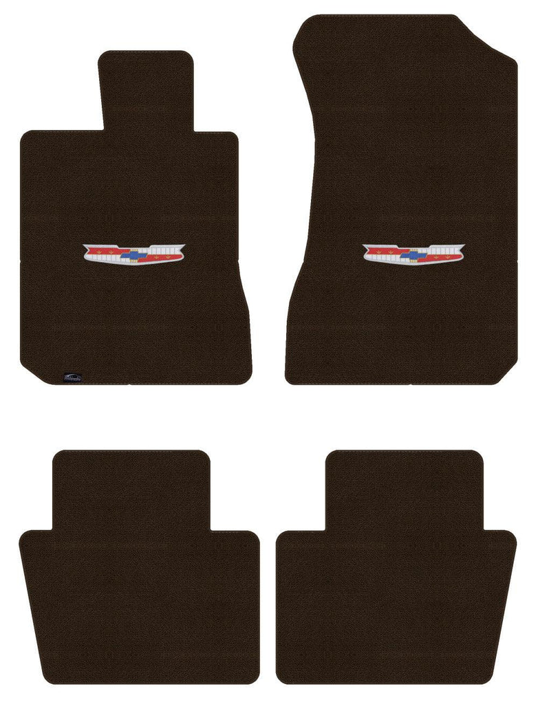 Lloyd Classic Loop Front & Rear Mats for '58 Chevy Bel Air W/Chevy Vintage Crest