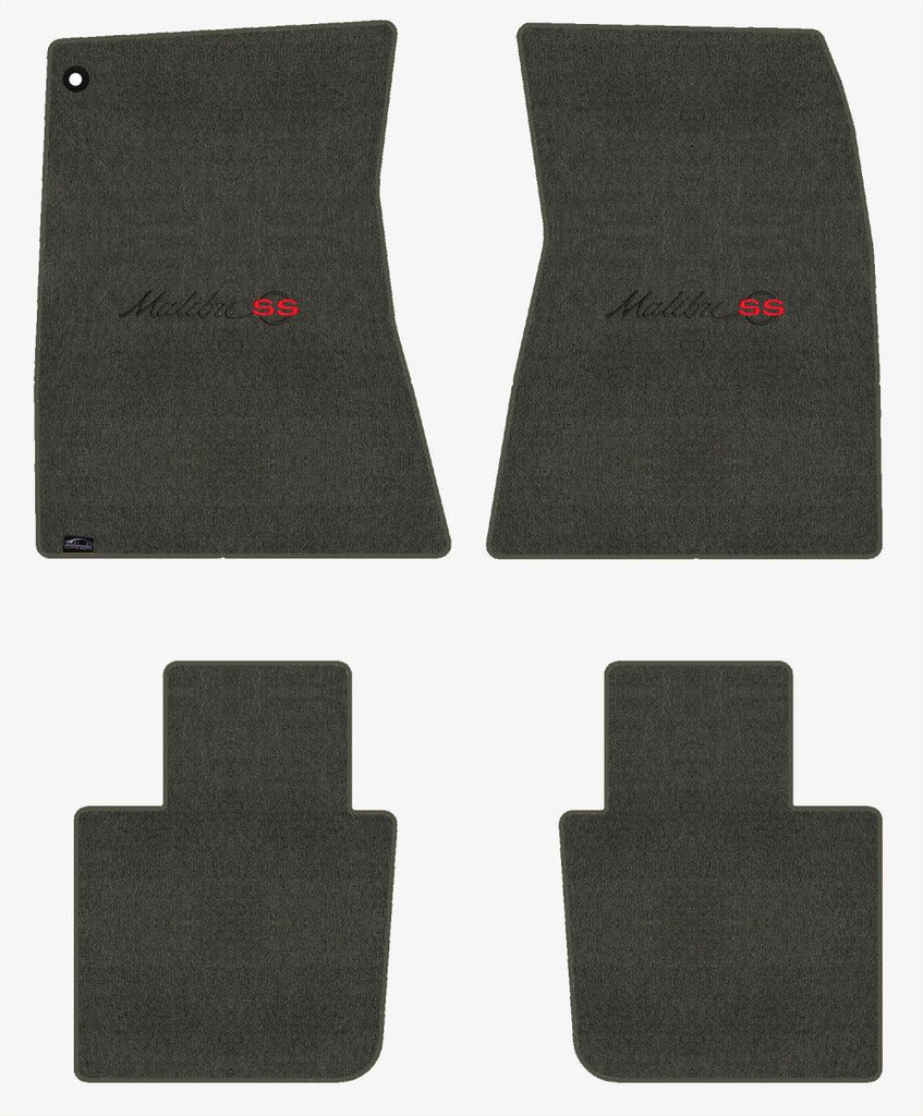 Lloyd Velourtex Front & Rear Mats for '68-69 Chevy Malibu W/Black/Red Malibu SS