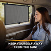 EcoNour Car Side Window Sun Shade (2 Pack) | Retractable Roller Sunshade for Kids | Baby Car Window Shades for UV and Sun Glare Protection | Baby Travel Accessories (15"x17")