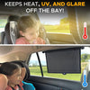 EcoNour Car Side Window Sun Shade (2 Pack) | Retractable Roller Sunshade for Kids | Baby Car Window Shades for UV and Sun Glare Protection | Baby Travel Accessories (15"x17")
