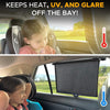 EcoNour Car Side Window Sun Shade (2 Pack) | Retractable Roller Sunshade for Kids | Baby Car Window Shades for UV and Sun Glare Protection | Baby Travel Accessories (15"x17")