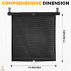 EcoNour Car Side Window Sun Shade (2 Pack) | Retractable Roller Sunshade for Kids | Baby Car Window Shades for UV and Sun Glare Protection | Baby Travel Accessories (15"x17")