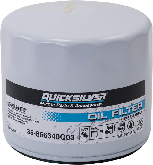 Quicksilver 866340Q03 Oil Filter for MerCruiser Sterndrive and Inboard Engines