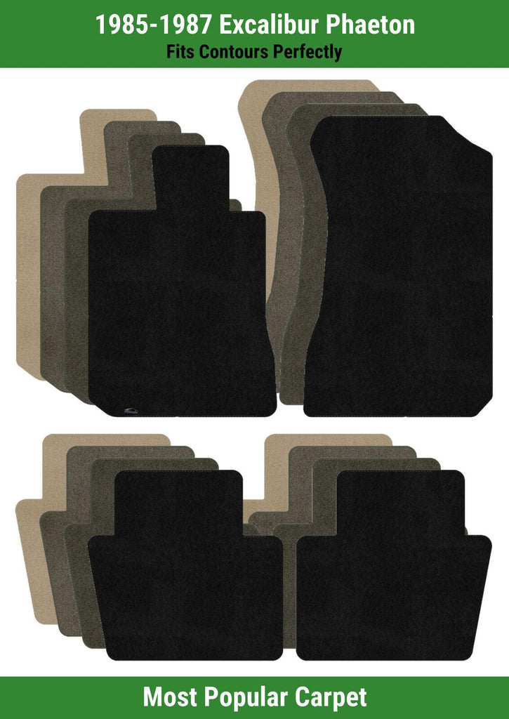 Lloyd Ultimat Front & Rear Row Carpet Mats for 1985-1987 Excalibur Phaeton