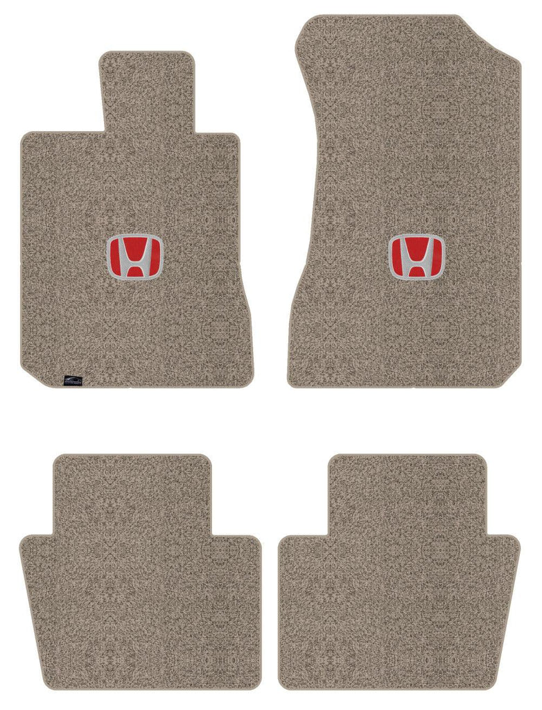 Lloyd Berber Front & Rear Mats for '86-87 Honda Accord W/Red on Black Honda H