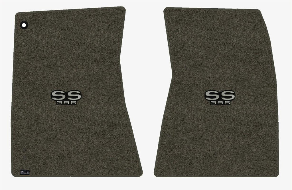 Lloyd Ultimat Front Carpet Mats for '68-69 Chevy Malibu W/Silver on Black SS 396