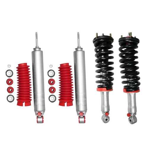 Rancho Quicklift Leveling Strut + RS9000XL Adjustable Shocks Set for 2000-2006 Toyota Tundra 4WD w/2.5