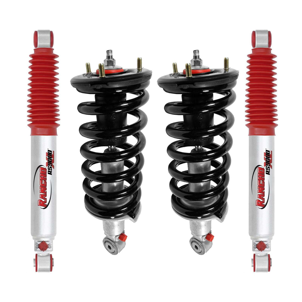 Rancho Quicklift Leveling Strut + RS9000XL Adjustable Shocks Set for 2004-2015 Nissan Titan 4WD RWD w/1.75" lift
