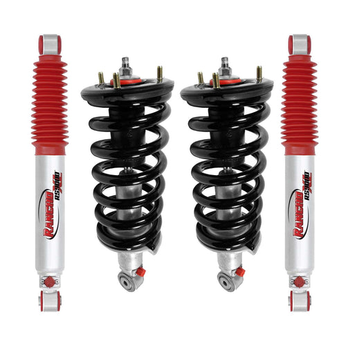 Rancho Quicklift Leveling Strut + RS9000XL Adjustable Shocks Set for 2004-2015 Nissan Titan 4WD RWD w/1.75