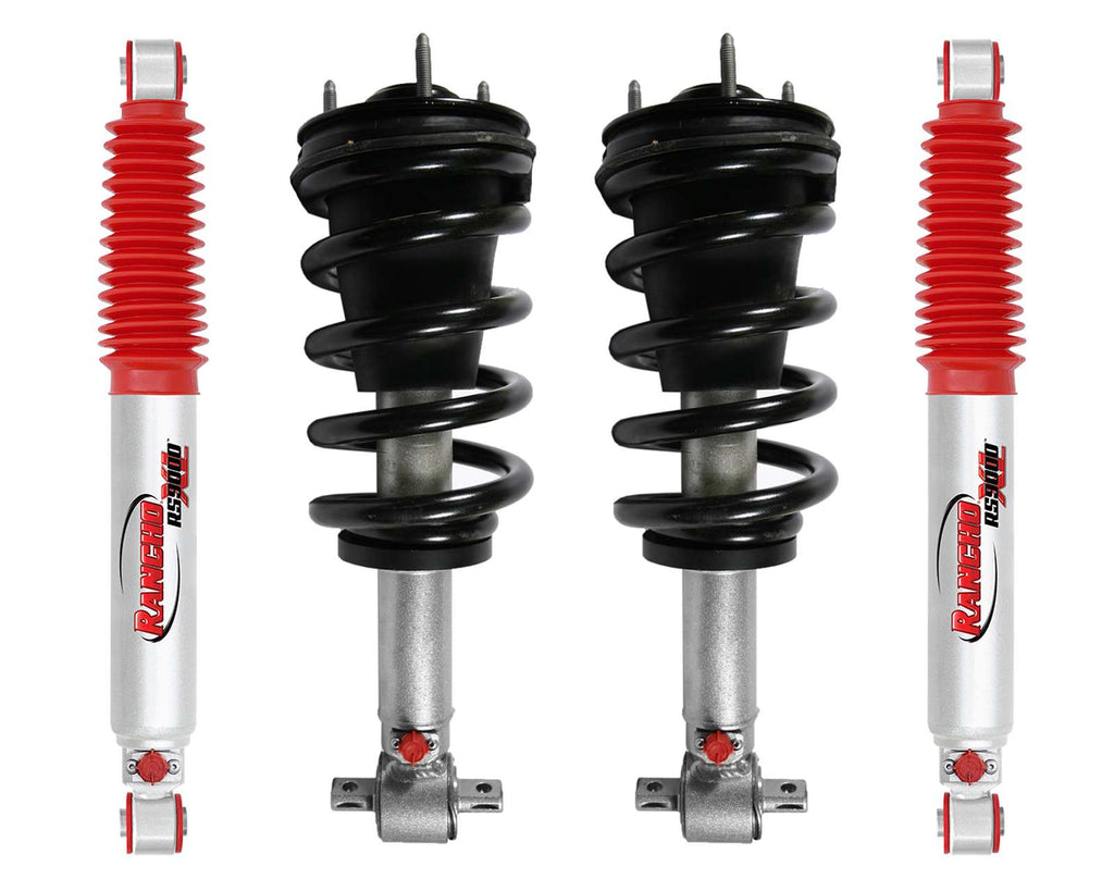 Rancho Quicklift Leveling Strut + RS9000XL Adjustable Shocks Set for 2007-2013 GMC Sierra 1500 RWD w/2" lift