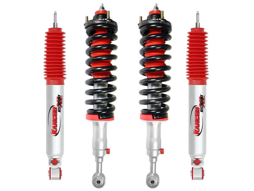Rancho Quicklift Leveling Strut + RS9000XL Adjustable Shocks Set for 2005-2015 Toyota Tacoma 4WD RWD w/2.75