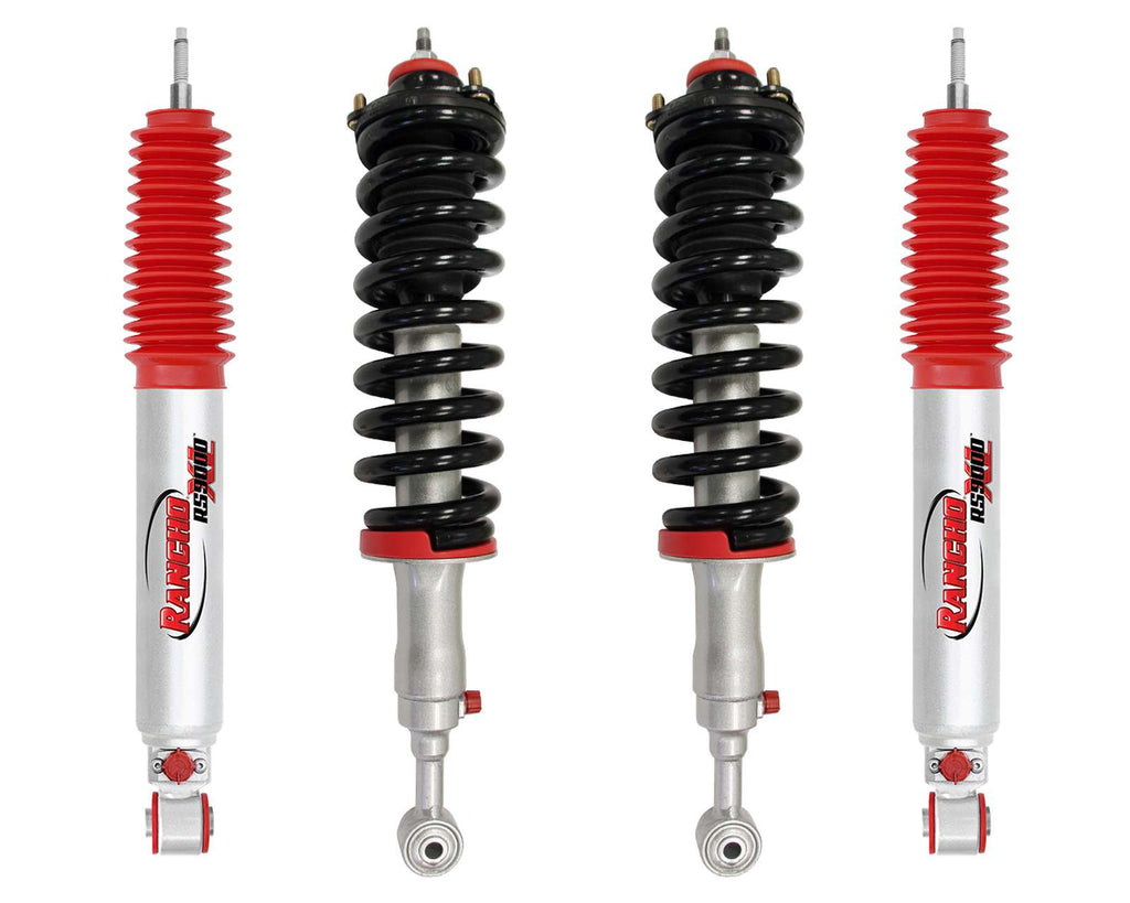 Rancho Quicklift Leveling Strut + RS9000XL Adjustable Shocks Set for 2007-2021 Toyota Tundra 4WD w/2.25" lift