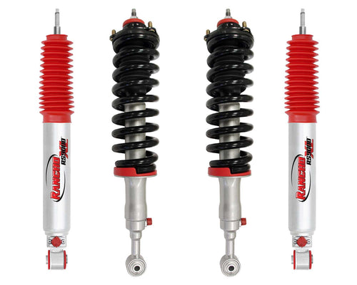 Rancho Quicklift Leveling Strut + RS9000XL Adjustable Shocks Set for 2007-2021 Toyota Tundra 4WD w/2.25