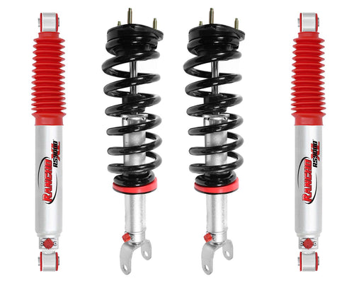Rancho Quicklift Leveling Strut + RS9000XL Adjustable Shocks Set for 2009-2018 Dodge Ram 1500 4WD w/2