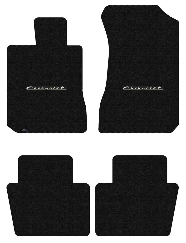 Lloyd Luxe Front & Rear Mats for '72-76 Chevy Bel Air W/Silver on Black Chevy