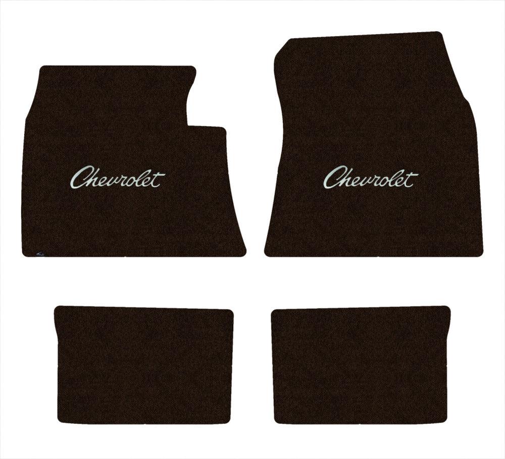 Lloyd Velourtex Front & Rear Mats for '59-60 Bel Air W/Silver Chevy Letters