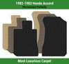 Lloyd Luxe Front Row Carpet Mats for 1982-1983 Honda Accord