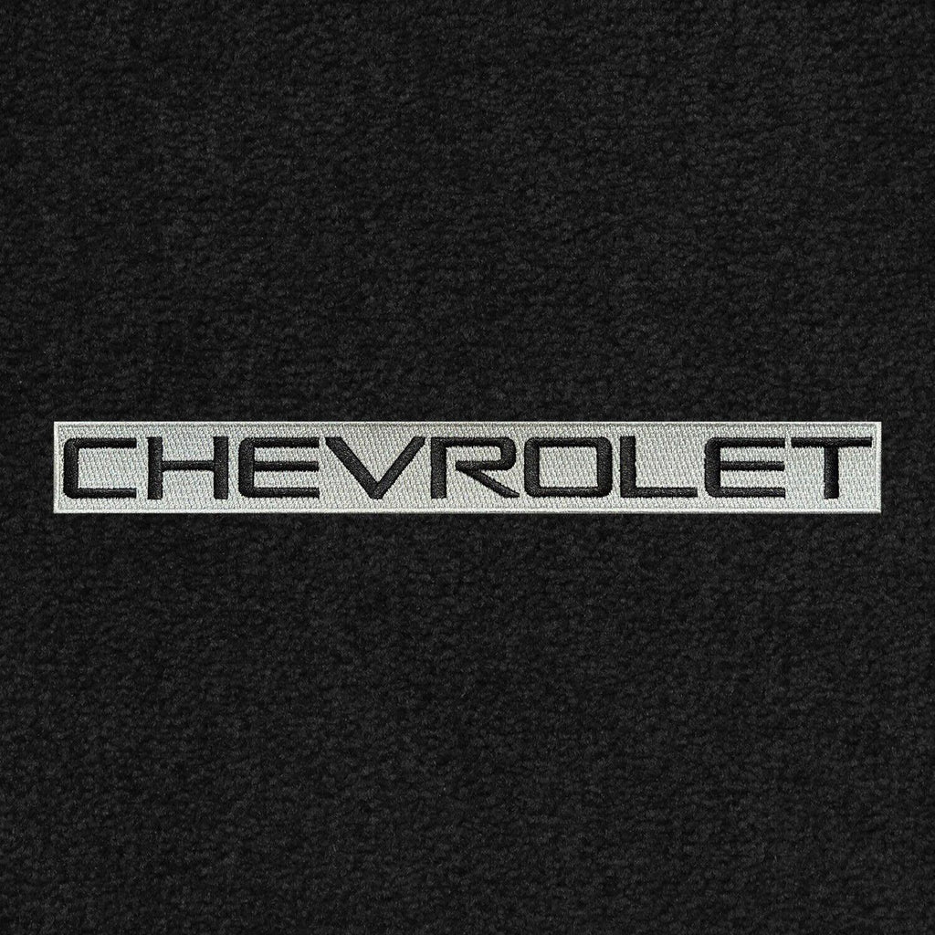 Lloyd Berber Front Carpet Mats for '69-71 Chevy Caprice W/Chevy Black on Silver