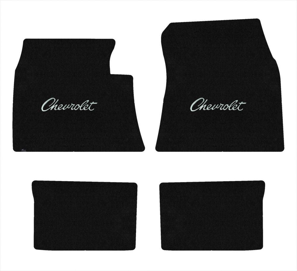 Lloyd Velourtex Front & Rear Mats for '59-60 Bel Air W/Silver Chevy Letters