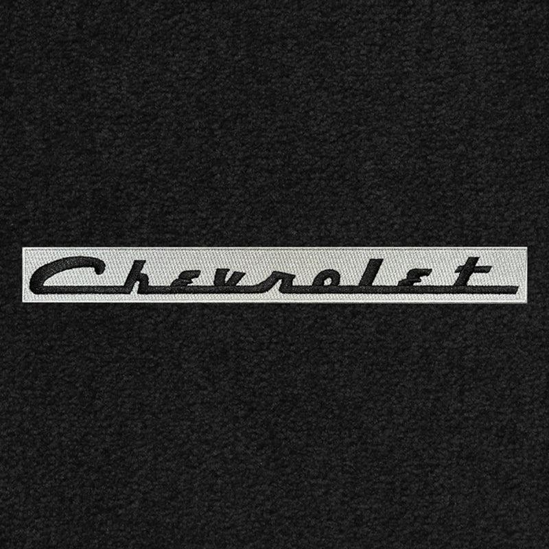 Lloyd Ultimat Front Carpet Mats for '72-76 Chevy Bel Air W/Black on Silver Chevy