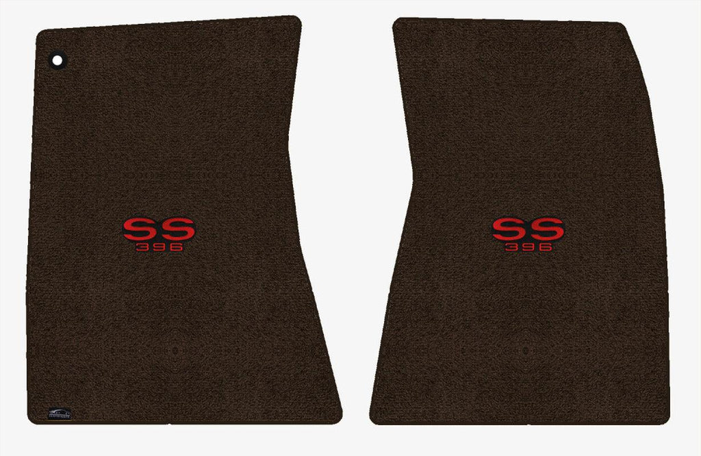 Lloyd Ultimat Front Carpet Mats for '68-69 Chevy Malibu W/Red on Black SS 396