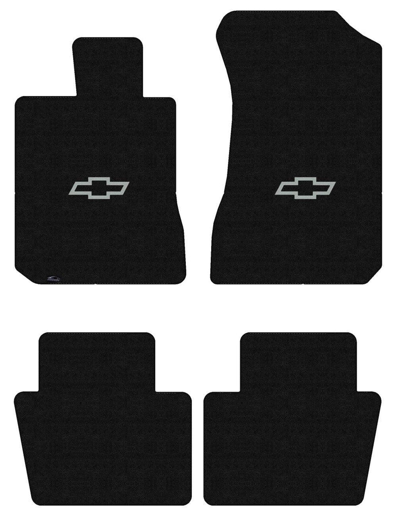 Lloyd Luxe Front & Rear Mats for '96-98 Tracker W/Silver Outline Chevy Bowtie
