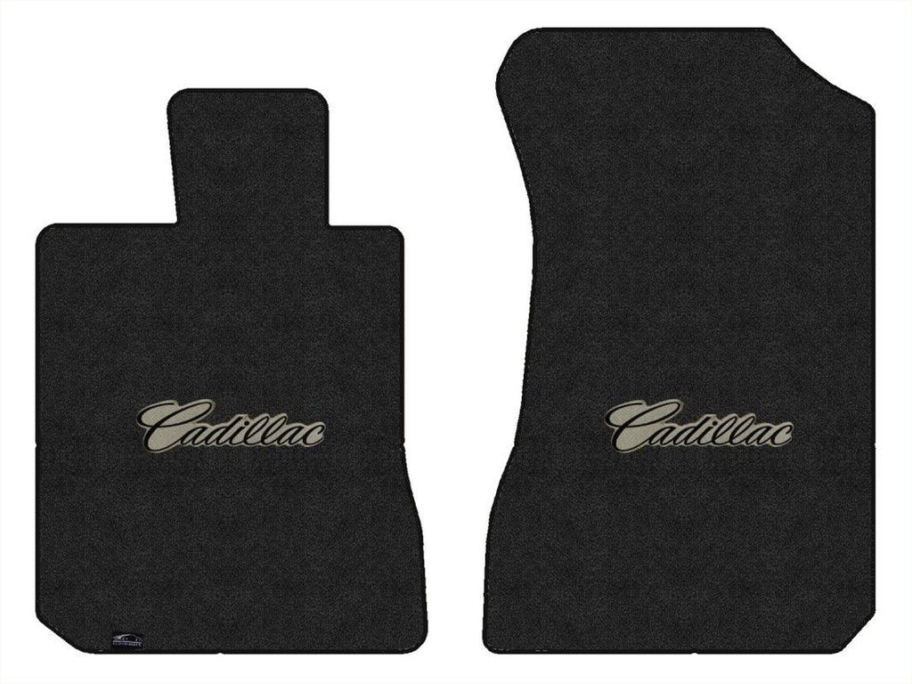 Lloyd Luxe Front Carpet Mats for '65-66 Cadillac Calais W/Black on Tan Cadillac