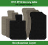 Lloyd Luxe Front Row Carpet Mats for 1992-1995 Mercury Sable
