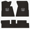 Lloyd Berber Front & Rear Mats for '12-13 Honda Civic W/Silver on Black Honda H